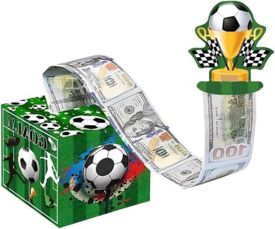 Ronte - DIY verrassingsdoos met grappige geldcadeaus - 50 vellen - voetbalcadeaus voor voetbalfans