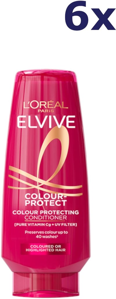 6x L'Oreal Haircare Elvive Colour Protect Conditioner 500ML