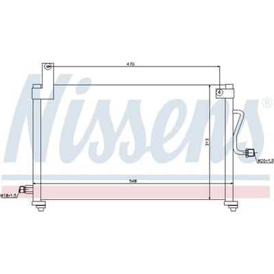 Condensator, airconditioning NISSENS 94751