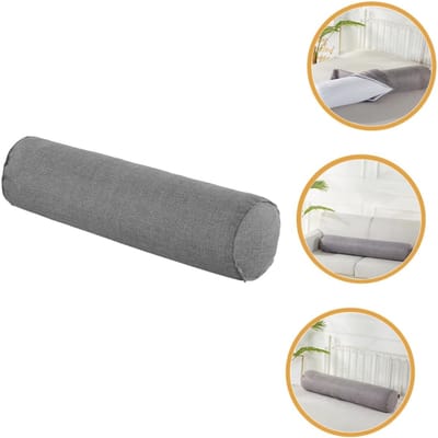 Rolkussen - sierkussen - Nekrol - Kussens voor woonkamer & bank - wordt geleverd met een afneembare en wasbare kussensloop - 60 x 15 cm - Grijs