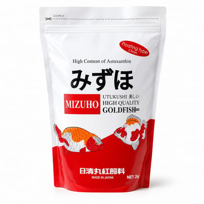 Mizuho goudvisvoer 2 kg. Drijvend-Vissenvoer-Vissenvoer aquarium-Visvoer voor goudvis en andere aquariumvissen - Korrels - 2000 gram