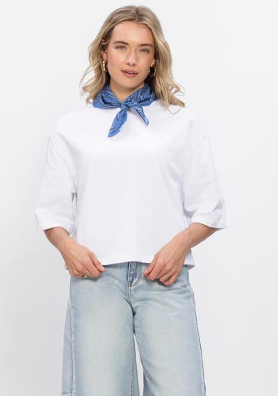 EDITED Enzo Tops & T-shirts Dames - Shirt - Wit - Maat 42