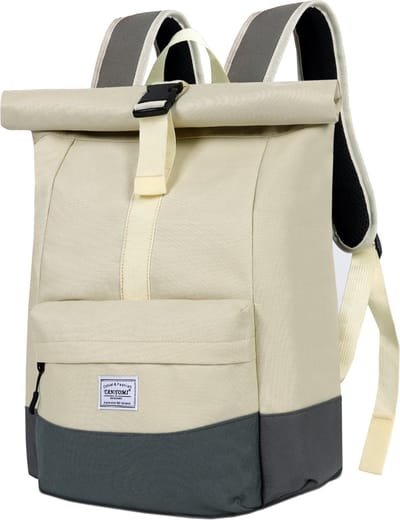TAN.TOMI Rugzak, Rolltop Rugzak, 25 tot 40 L-Spatwaterdicht-met Laptopvak Tot 15,6 Inch, voor Herren & Dames