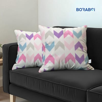 Boraboi® Luxe Decoratieve Kussenhoezen set van 2 , Zachte Suède Touch 40x40cm -(Wit,Blauw,Roze,Paars)