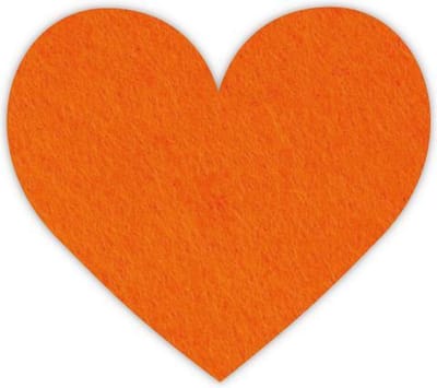 Hart vilt onderzetters - Oranje - 6 stuks - ø 10 cm - Glas onderzetter - Valentijn - Cadeau - Woondecoratie - Woonkamer - Valentijn - Tafelbescherming - Onderzetters Voor Glazen - Keukenbenodigdheden - Woonaccessoires - Tafelaccessoires