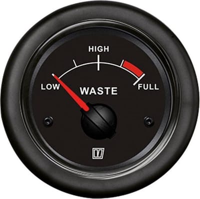 Vetus Sanitair Waterpeilindicator 12-24v Zwart 52 mm