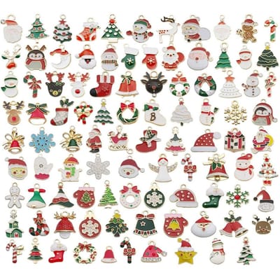 96 Stuks Gemengde Kersthangers Kerst DIY Sieradenhangers voor Sieraden Armband Ketting