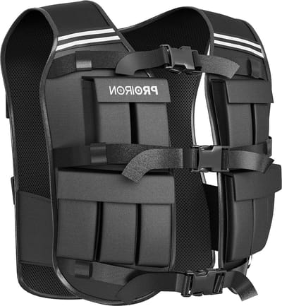 Gewogen vest 10 kg/20 kg - volledig verstelbaar - gewichtsvest voor mannen en vrouwen - lichaamsgewicht vest voor training - hardlopen en wandelen - boksen en krachttraining - fitness en cardio. gewichtsvest