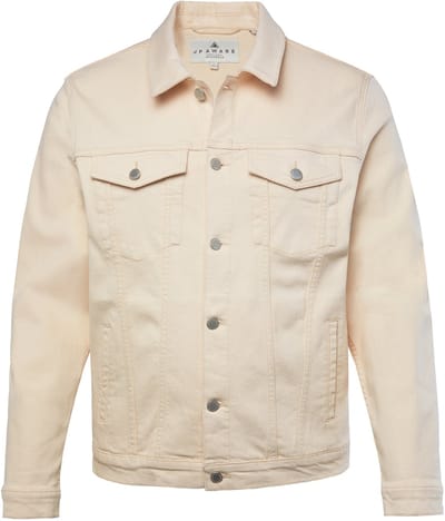 JP 1880 - Heren - Trucker-jeansjack GOTS-gecertificeerd katoen - Licht beige - Maat 3XL