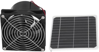 OmGoods - Dailygoody - Afzuigventilator op Zonne-energie - Ventilatieventilator - Duurzaam en Efficiënt - 6,5 Inch - Voor Verwijderen van Geur - Geschikt voor H...