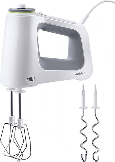 Braun MultiMix 5 HM5000WH Krachtige Handmixer – 700 W – Grijs/Wit Krachtig, Comfortabel en Veelzijdig - Beste Koop