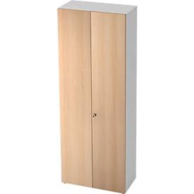 Archiefkast TOPAS LINE, 6 ordnerhoogten, B 800 mm, wit/eiken
