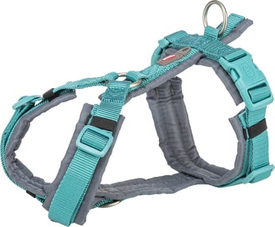 Trixie - Hondentuig - Premium - Trekking - Aqua/Grafiet Grijs - 36-44X1,5 cm