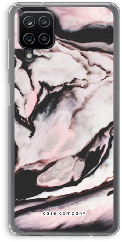 Case Company® - Hoesje geschikt voor Samsung Galaxy A12 hoesje - Roze stroom - Soft Cover Telefoonhoesje - Bescherming aan alle Kanten en Schermrand