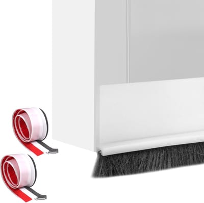 2 stuks deurafdichting met borstel, 100 cm, tochtstopper voor deuren, deurafdichting, zelfklevend, borstelafdichting voor insectenbestendig, koudebestendig, stofdicht