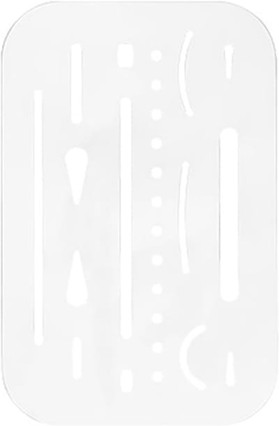 Wissen van Bord Roestvrij Staal Tekensjabloon voor Creatief Ontwerpen en Knutselen, Metalen Gum Tool voor Technische Projecten en Sjablonen