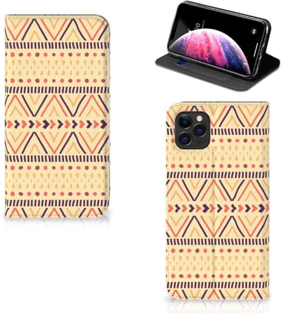 Apple iPhone 11 Pro Max Hoesje met Magneet Aztec Yellow