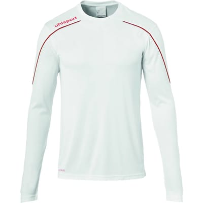 Uhlsport Stream 22 Voetbalshirt Lange Mouw Kinderen - Wit / Rood | Maat: 140