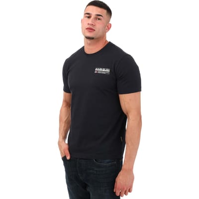 Heren Napapijri Kasba Logo Crew T-Shirt in Marineblauw