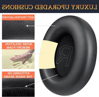 Vervangende oorkussens voor gaming headsets, geluiddempende schuim, zwart, geschikt voor Razer Kraken V3/V3 Pro/V3 X en Kitty V3 Pro/Kitty V3 X