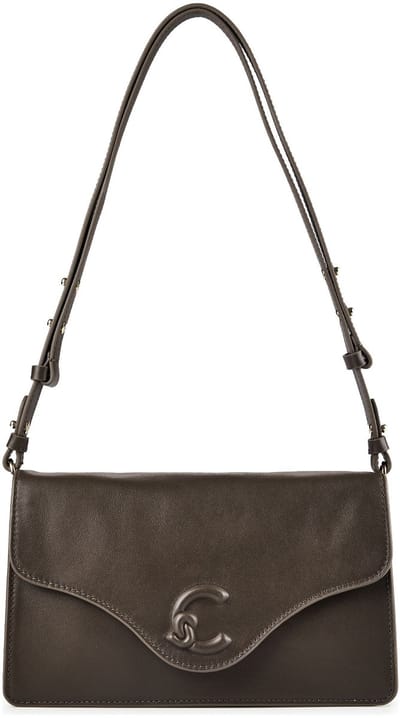 Coccinelle C-Me Schoudertas Leder 26 cm - Dames - fango