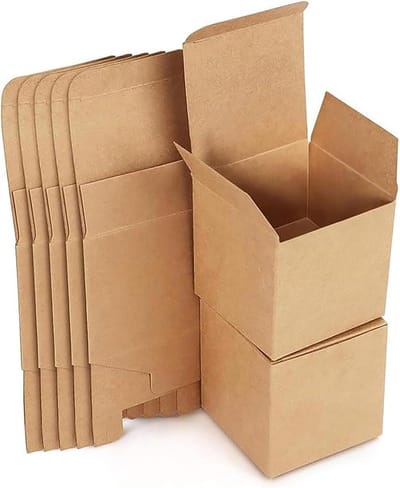 Kraft Papieren Cadeau Dozen Set van 15 Stuks met Deksel voor Verjaardagen, Feestjes en Trouwen (8 x 8 x 8 cm, Bruin)
