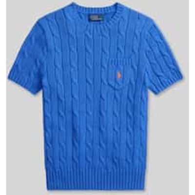 Slim fit pullover met korte mouwen met labelstitching