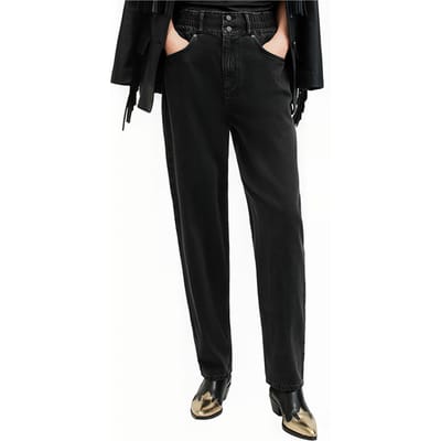 AllSaints Hailey Full Jean Black Größe: 12 | Straight Jeans Outlet | Damen | Schwarz