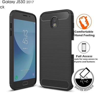 Ntech Soft Brushed TPU Hoesje Geschikt Voor Samsung Galaxy J5 (2017) - Matt Zwart