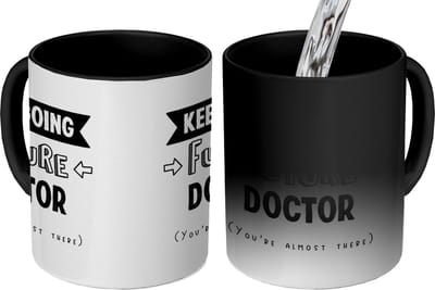 Magische Mok - Foto op Warmte Mokken - Koffiemok - Dokter - Arts - Onderwijs - Studenten - Spreuken - Magic Mok - Beker - 350 ML - Theemok