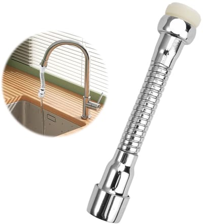 Dailygoody - Kraanverlenging - Flexibele Kraan Opzetverlenging - 360 Graden - Roestvrij staal - Kraanslang - Geschikt voor Keuken, Badkamer, Toilet