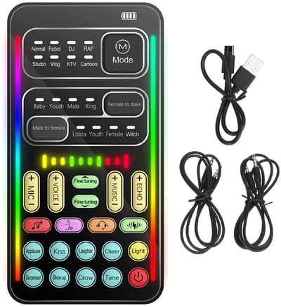 Dailygoody - Draagbare Voice Changer - Handheld Microfoon - Multifunctionele Geluidseffecten - Geschikt voor Telefoon en Laptop - Ideaal voor Creatiev