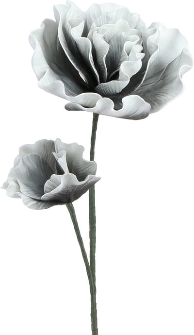 Bloemen Foam Grote Kunstbloemen Foam Grijs 85cm 2st