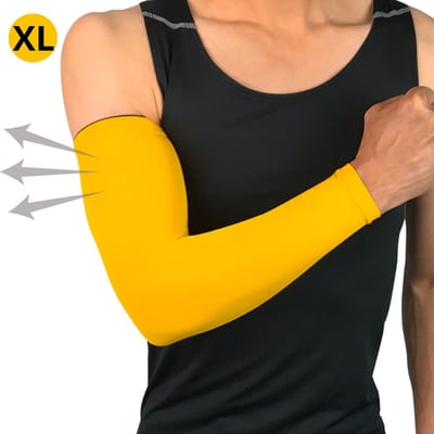 Livano Polswarmers - Armwarmers Dames - Duimopening - Wol - Armstukken - Winter - Geel - Maat XL