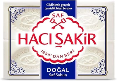 Haci Sakir Natuurlijke Pure Zeep 4 x 150 g (600 g) pure zeep - Hacı Şakir Dogal Saf Sabunu 4 x 150 g (600 g) sabun - Natural & Pure Soap Soap 4 x 150g (600g) pure soap
