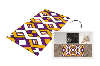 Keukenloper 120x60 cm - Keukenmat vinyl Design - Lijn - Retro - Keukenmatten loper - Keuken vloerkleed tapijt