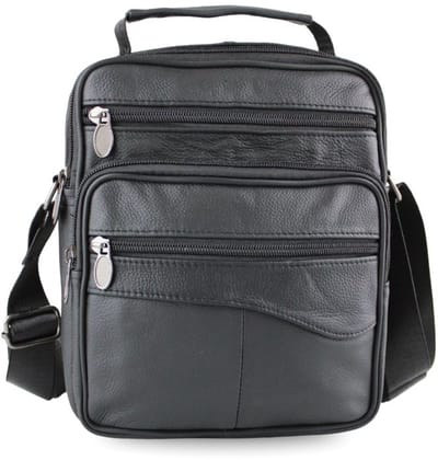 Leren schoudertas heren M | Crossbody tas heren leder | Reporter tas | Grote werktas leer | Heren tas met handvat
