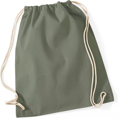 Westford Mill Cotton Gymsac WM110 - Olive Green - 37 x 46 cm