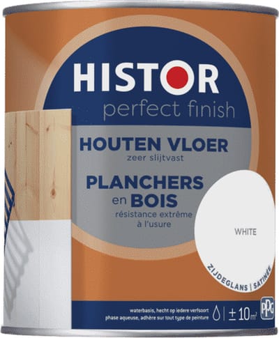 Histor Perfect Finish Houten Vloer Zijdeglans - 0.75L - Wit