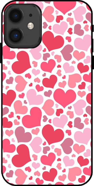 Smartphonica Telefoonhoesje Geschikt voor iPhone 11 met Hartjes Print - Hearts Design TPU Backcover Case - Kinder Hoesje met Hartjes Design geschikt voor iPhone 11