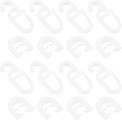 Allecto Plus - 50 Witte Plastic Gordijnschuivers voor Truck R-s Serie - Huishouden Schuifgordijn - Opknoping Ring - Deur Gordijnen - Gemakkelijk te Gebruiken - Duurzaam Materiaal