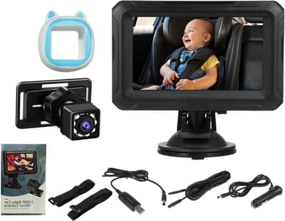 Generic Naar Achteren Gerichte 1080P Baby-autocameramonitor met Brede Kijkhoek voor de Veiligheid van Pasgeboren Baby's, USB-stekker voor Ouders