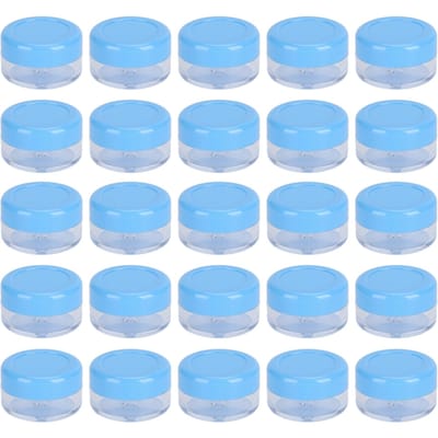 Contenant de Crème Vide 25 pièces Pot Cosmétique Rond Petit Compact en Plastique pour Voyage white
