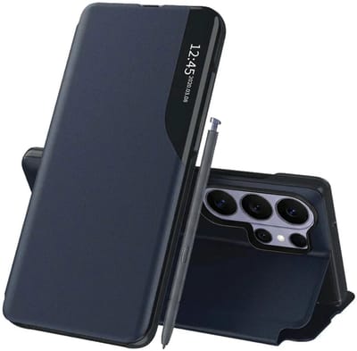Hoesje geschikt voor Samsung Galaxy S26 Ultra - Techsuit eFold Book Case - Donkerblauw