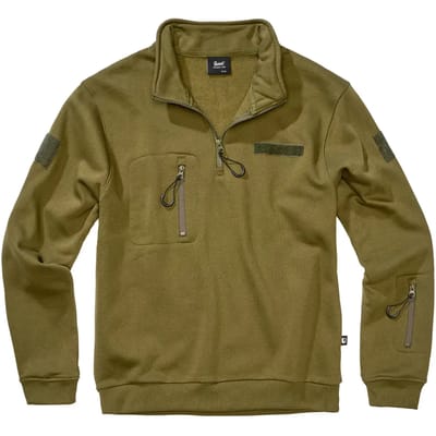 Brandit - Tactical Sweat Troyer Sweater/trui - M - Olijfgroen