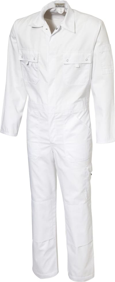 Ultimate Workwear - Standaard Overall Basel- katoen - 320gr/m2 - Wit - Wit TIJDELIJK AANBIEDING VAN 59.23 VOOR 39.88