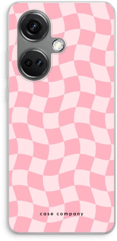 Case Company® - Hoesje geschikt voor OnePlus Nord CE 3 hoesje - Grid Roos - Soft Cover Telefoonhoesje - Bescherming aan alle Kanten en Schermrand