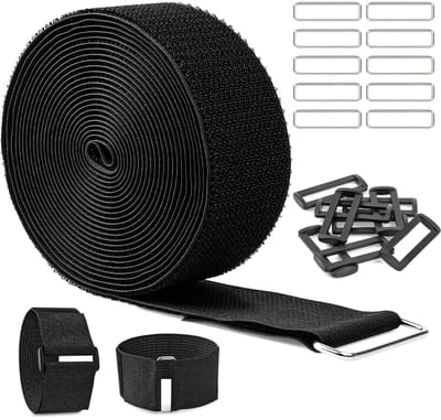 Dailygoods- Klittenband 5m - 100 Stuks - Zelfklevend - Hersluitbare Kabelbinders - Naaibaar - Verstelbaar Ontwerp