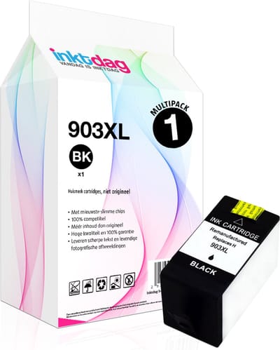 Inktdag inktcartridge voor hp 903 inktcartridges, hp 903XL Zwart (1 stuk) geschikt voor printers HP OfficeJet Pro 6860 , Pro 6950 , Pro 6960 ,Pro 6970 ,Pro 6951