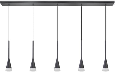 ETH Defender Hanglamp balk mat zwart excl. 5xGU10